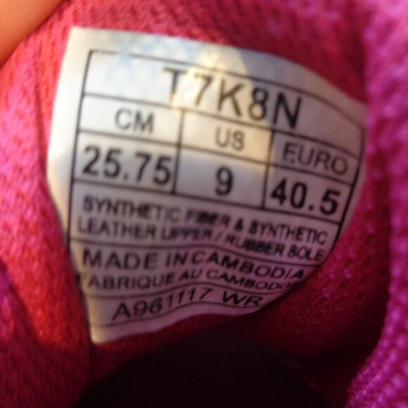 ASICS Women's Running Walking Lightweight Shoes T7K8N Pink Gray Size 9 in EUC - Picture 6 of 7